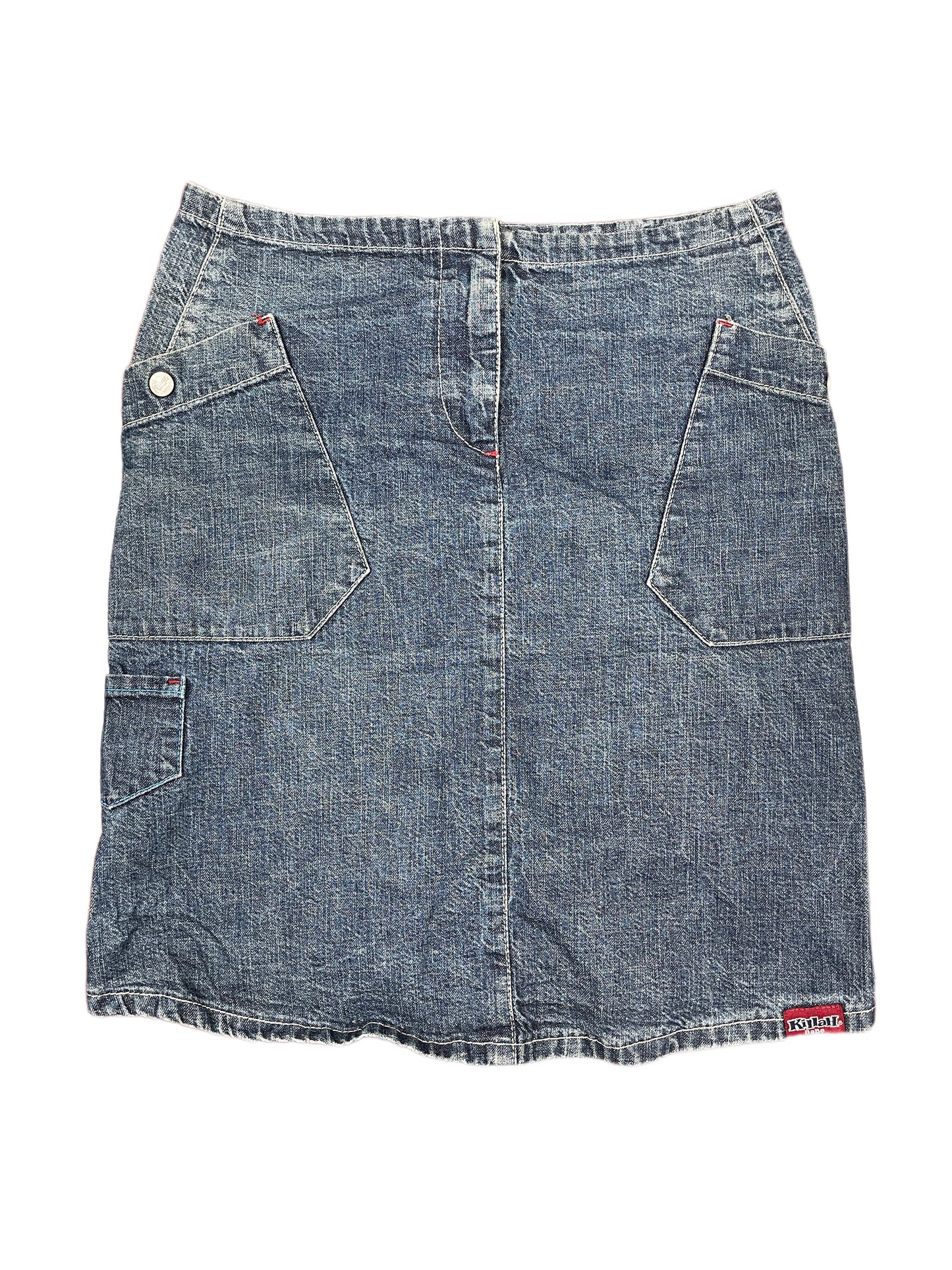 Y2k Killah Denim Skirt Blue - S