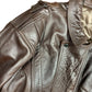 Vintage Carlop Bomber Leather Jacket Brown - M