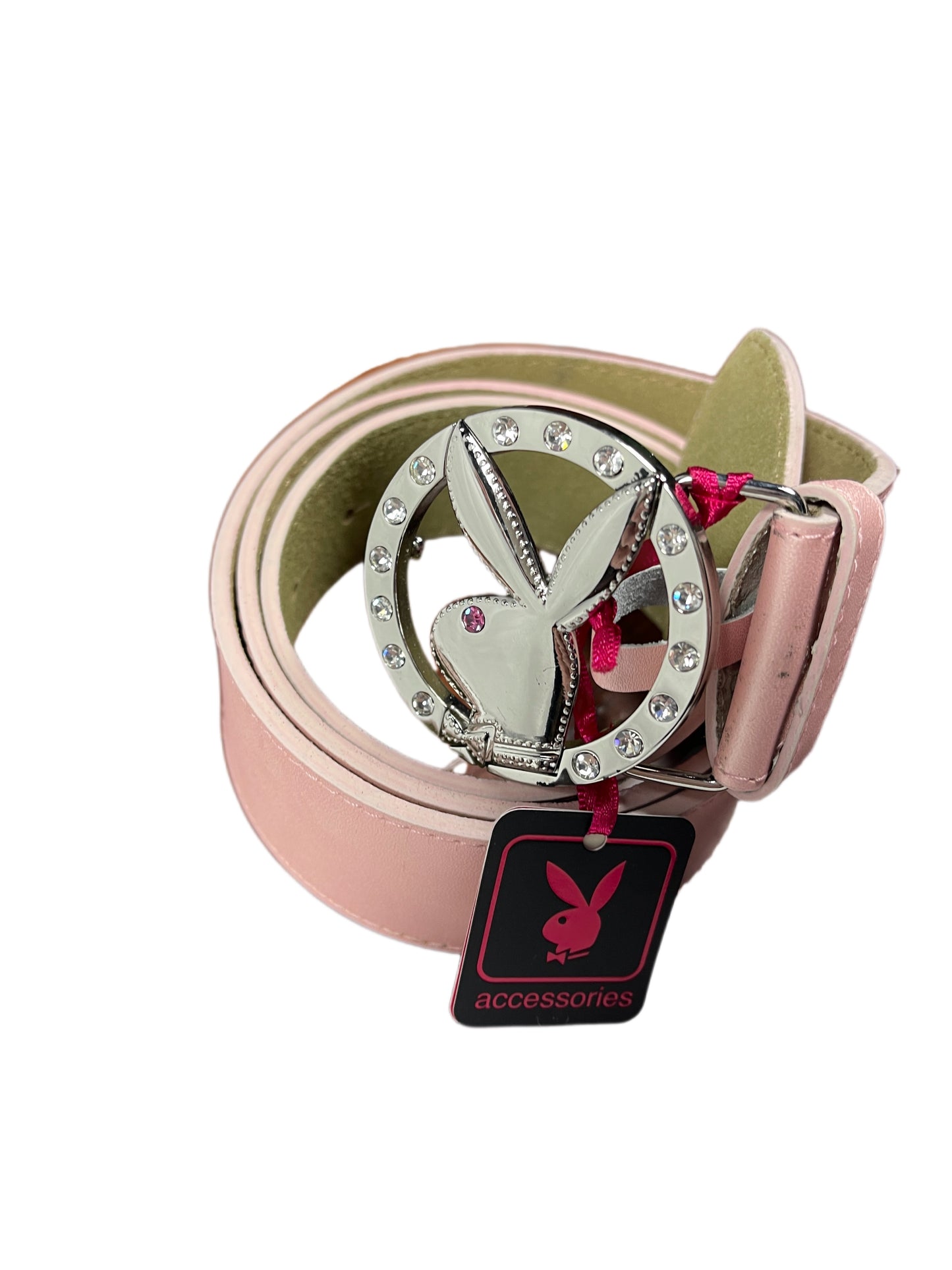 Y2k Playboy Leather Belt Rose 2004