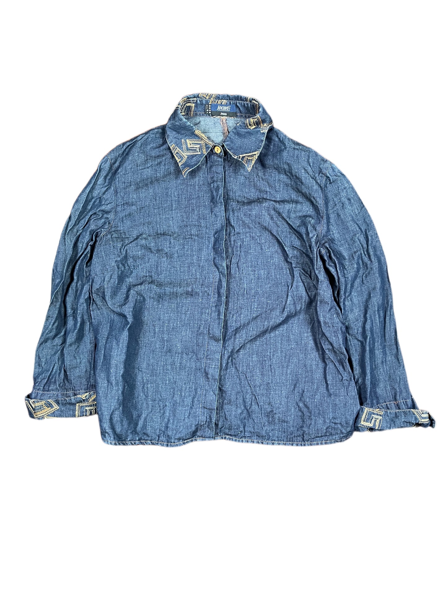 VIntage Jocavi Long Sleeve Top Denim Blue - S