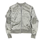 Y2k Silk Jacket SIlver - M/L