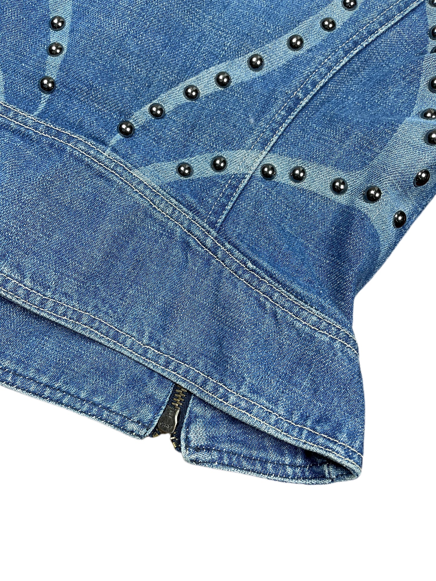 Y2k Versace Jeans Denim Vest Blue - XS
