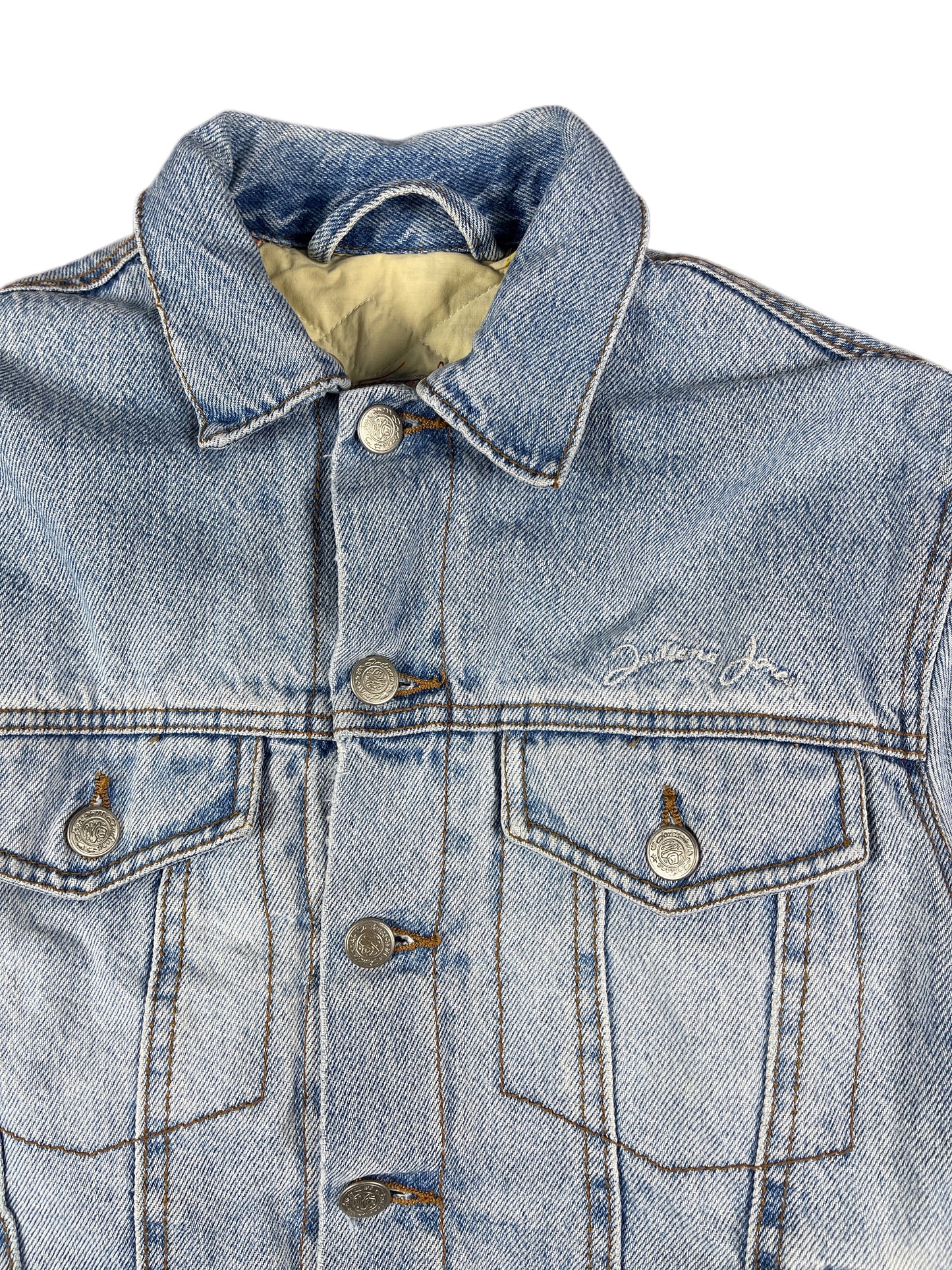 Vintage 1989 Indiana Jones Denim Jacket Passage to India Blue - XS