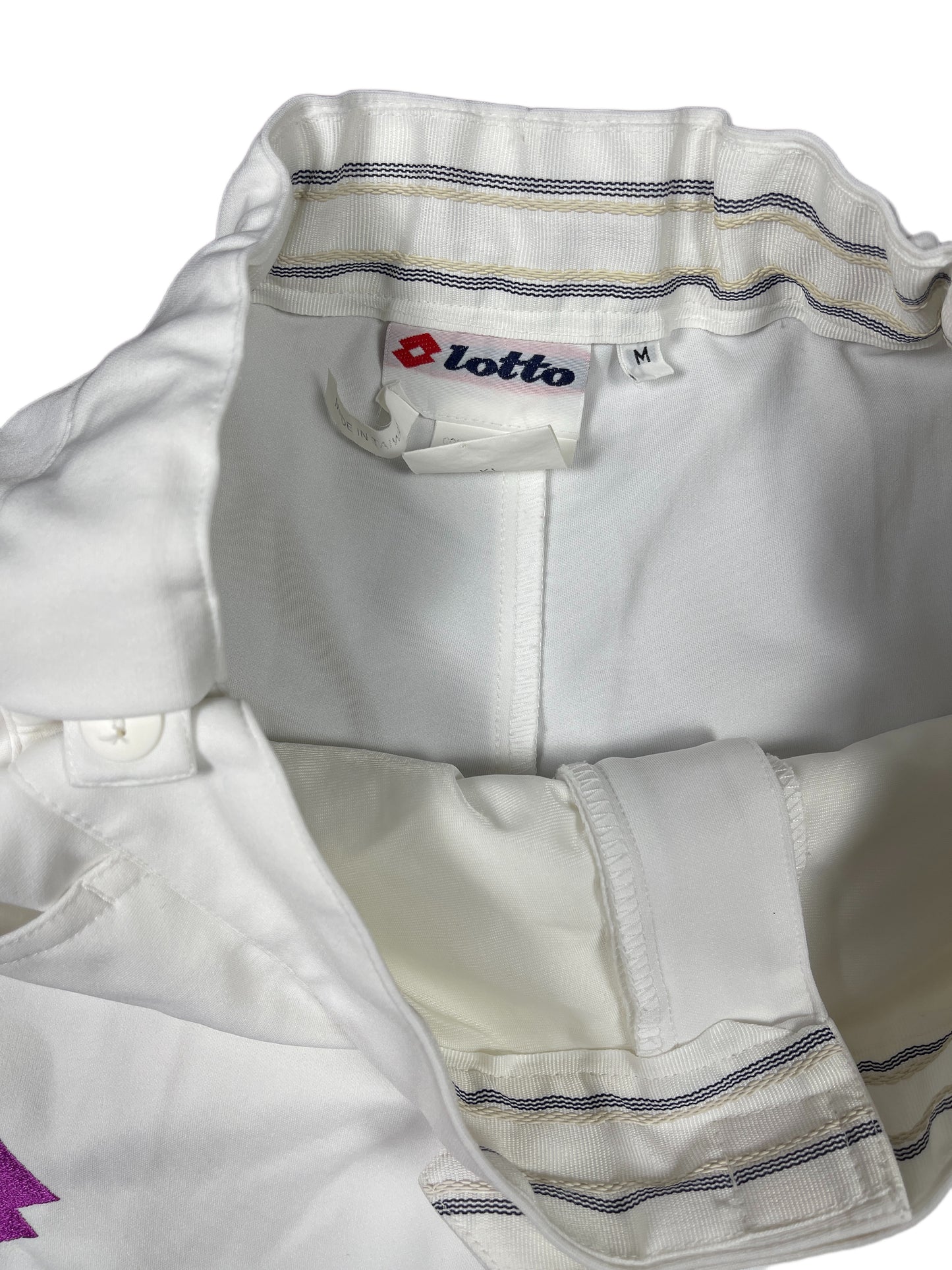 Vintage 90s Lotto Tennis Sport Shorts White - M