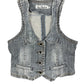 Y2k Mas Fashion Denim Sleeveless Top Blue - XL
