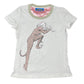Y2k 2008 Cat Woman Short Sleeve Top White -/M