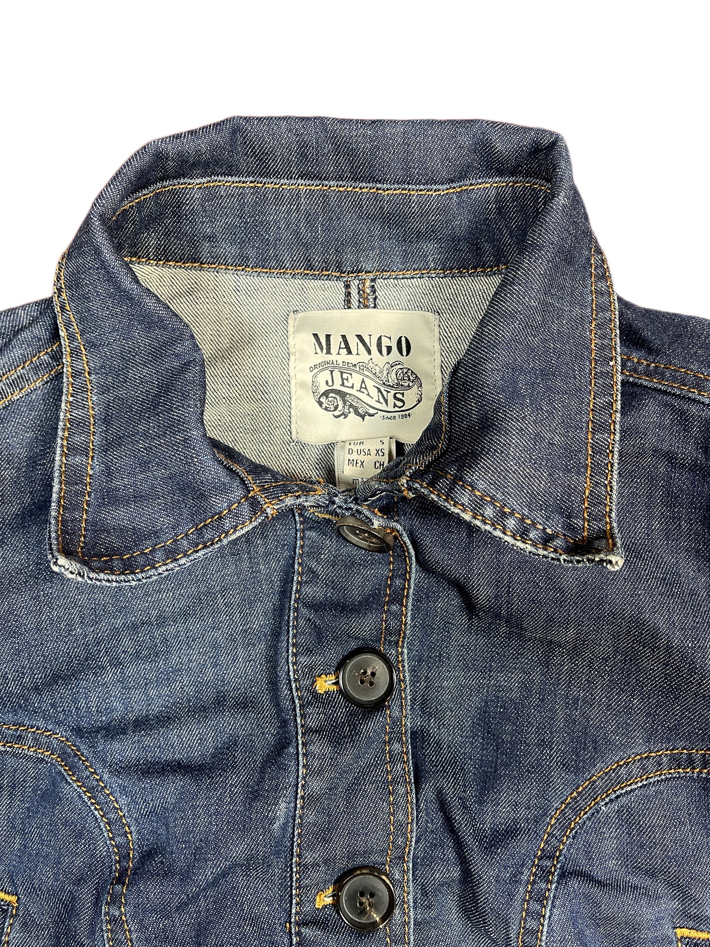 Y2k Mango Denim Jacket Blue - S