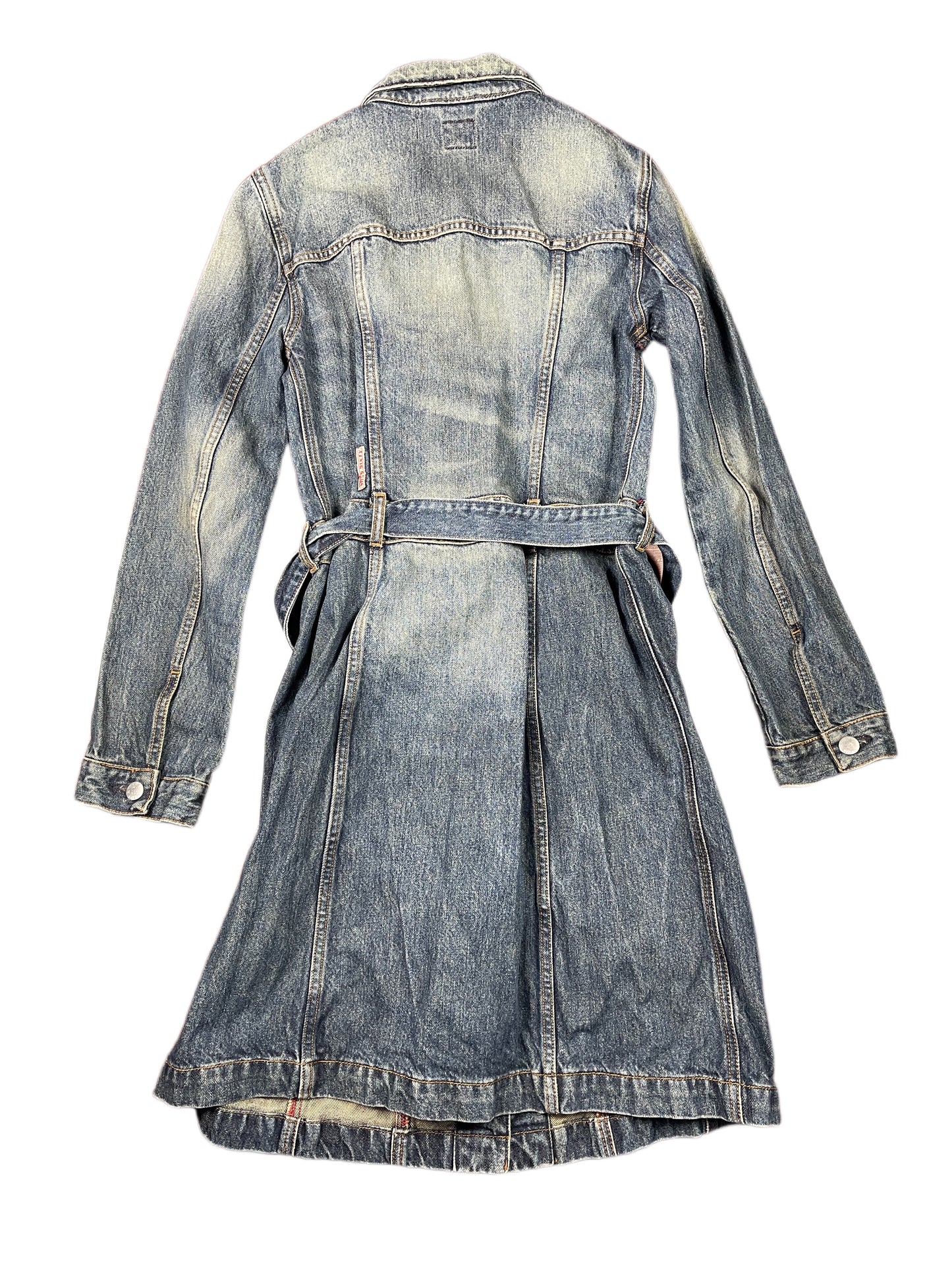 Y2k Miss Sixty Denim Long Sleeve Dress S