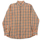 Macson Long Sleeve Shirt Checkered Orange Brown - XL
