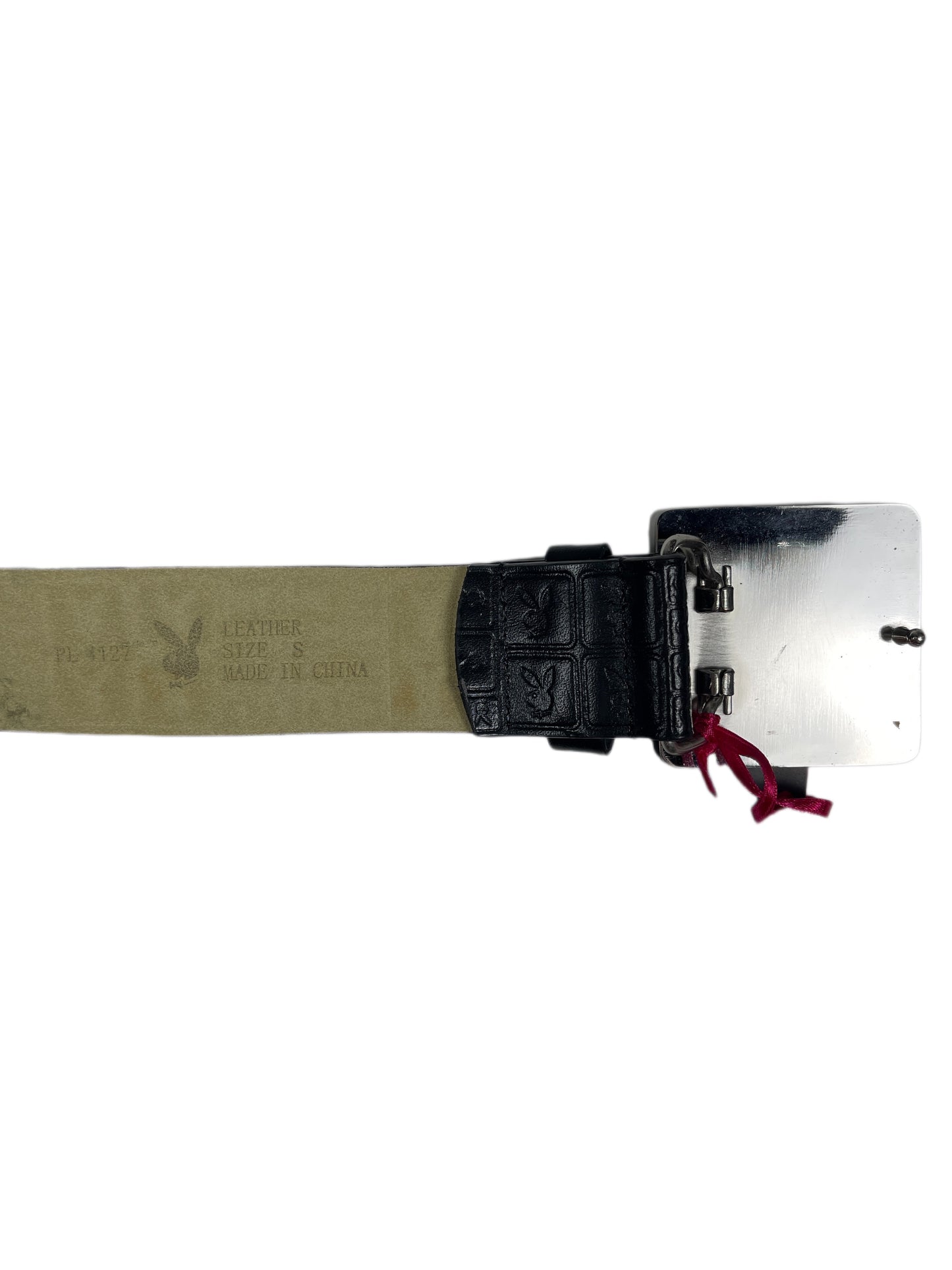 Y2k Playboy Leather Plug In Belt Black 2004