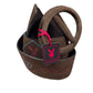 Y2k Playboy Thick Suede Leather Belt Brown 2004