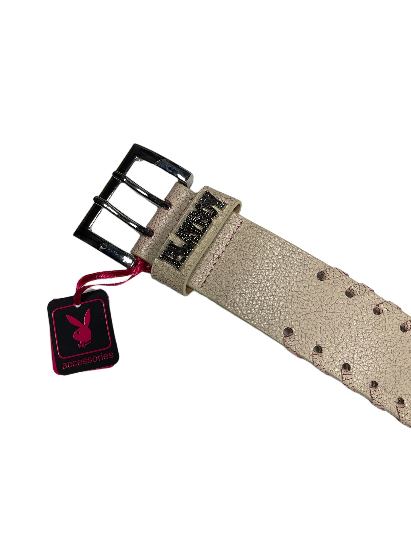 Y2k Playboy Belt Cream Pink 2004