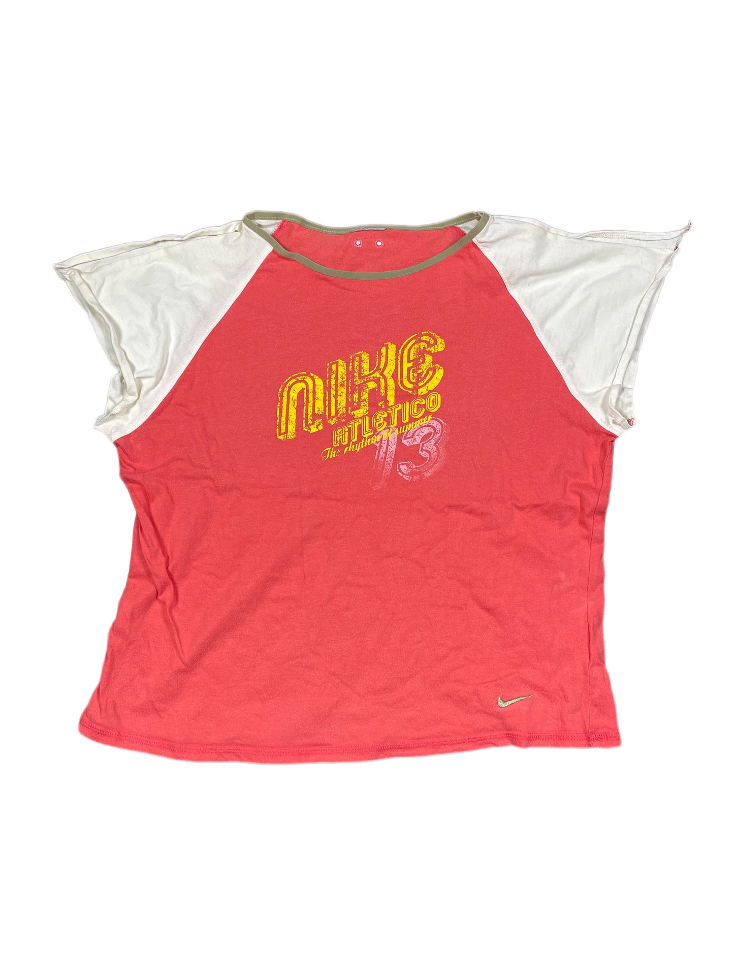 Y2k Nike 2000s Short Sleeve Top Red - M