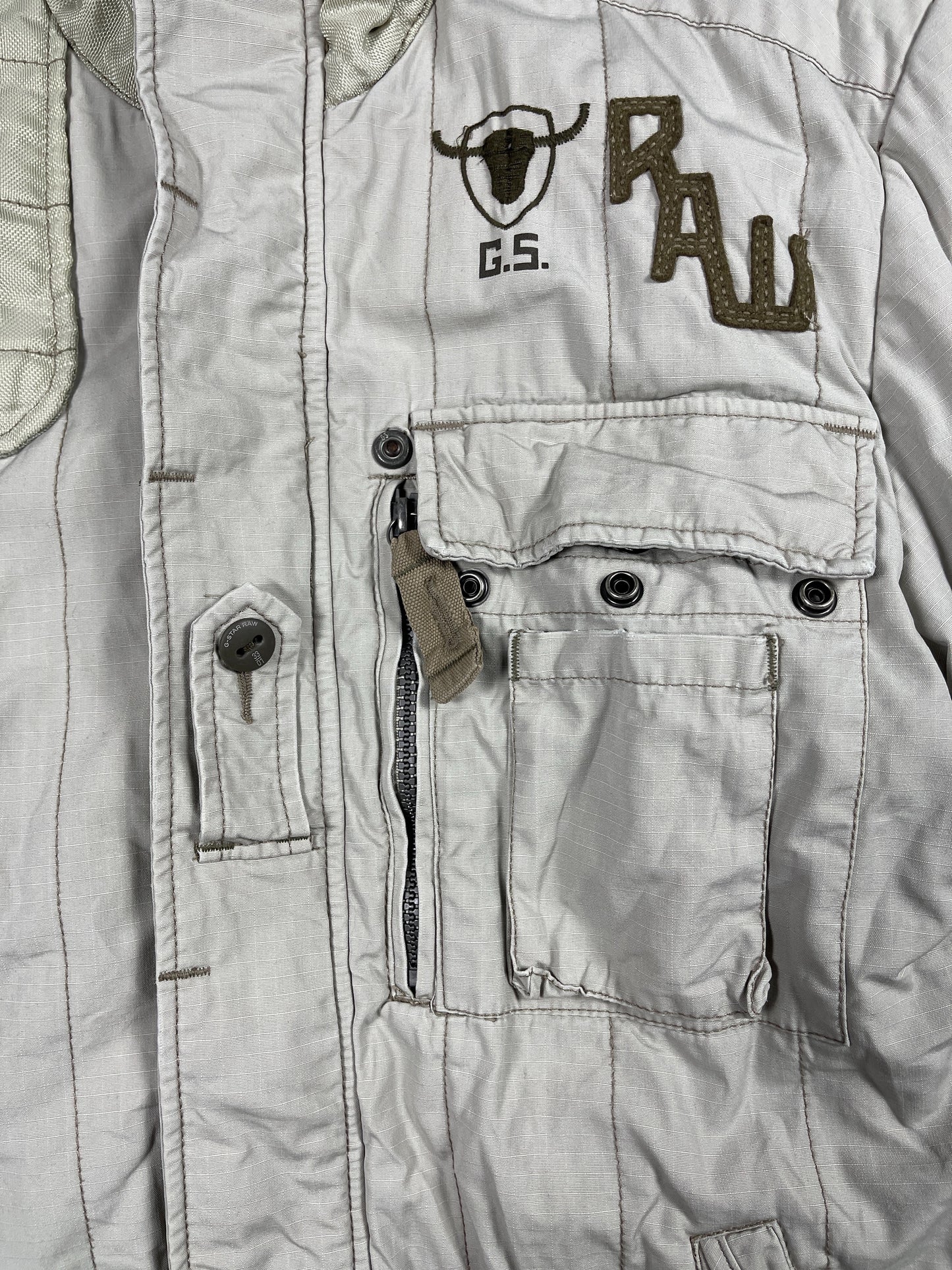 Y2k G-Star Jacket Cream - XL