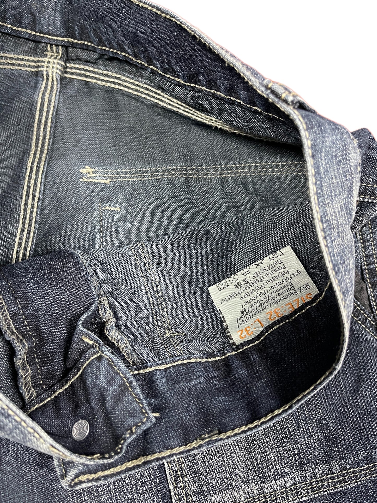 Y2k Min Hao Bootcut denim Pants Blue - M