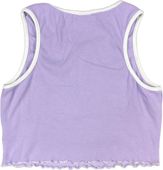 Von Dutch Sleeveless Top Purple Cotton Blend XL