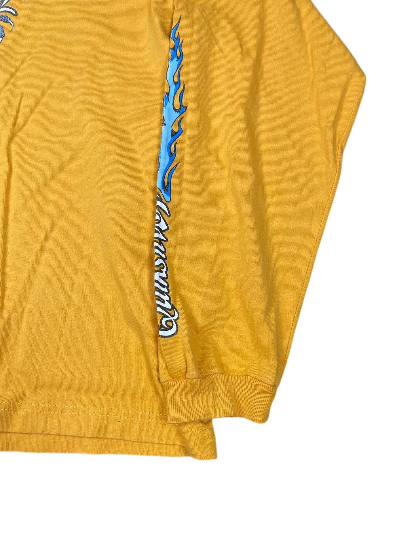 Y2k Quiksilver Dragon Longsleeve Orange Yellow - XXS/XS