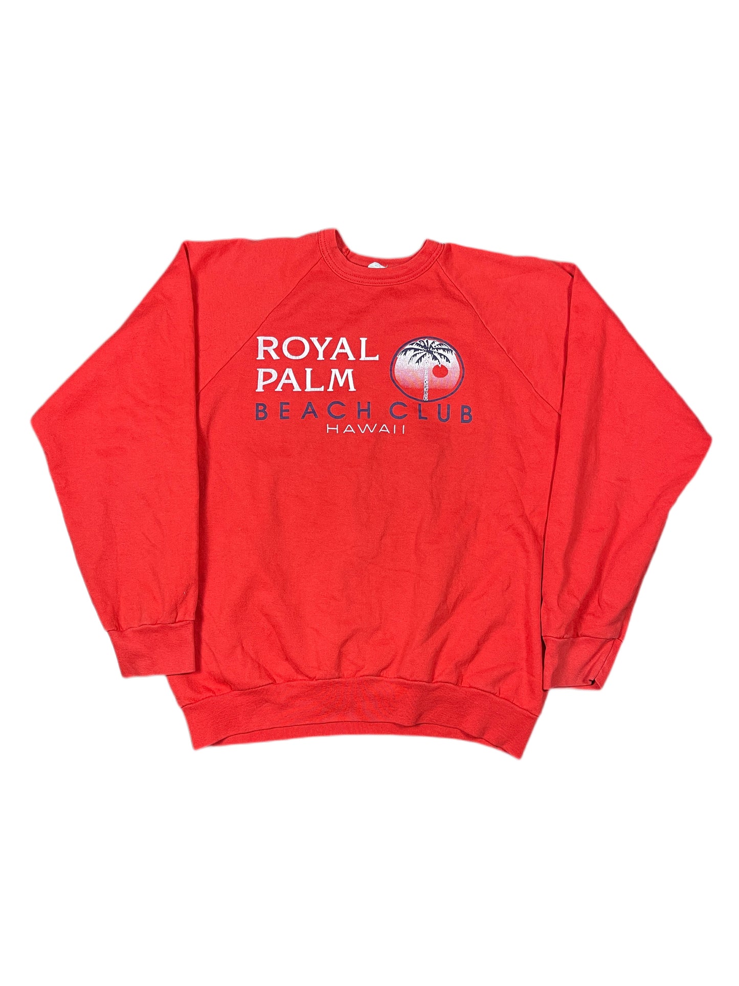 Vintage Royal Palm Beach Club Hawaii Sweatshirt Red - M
