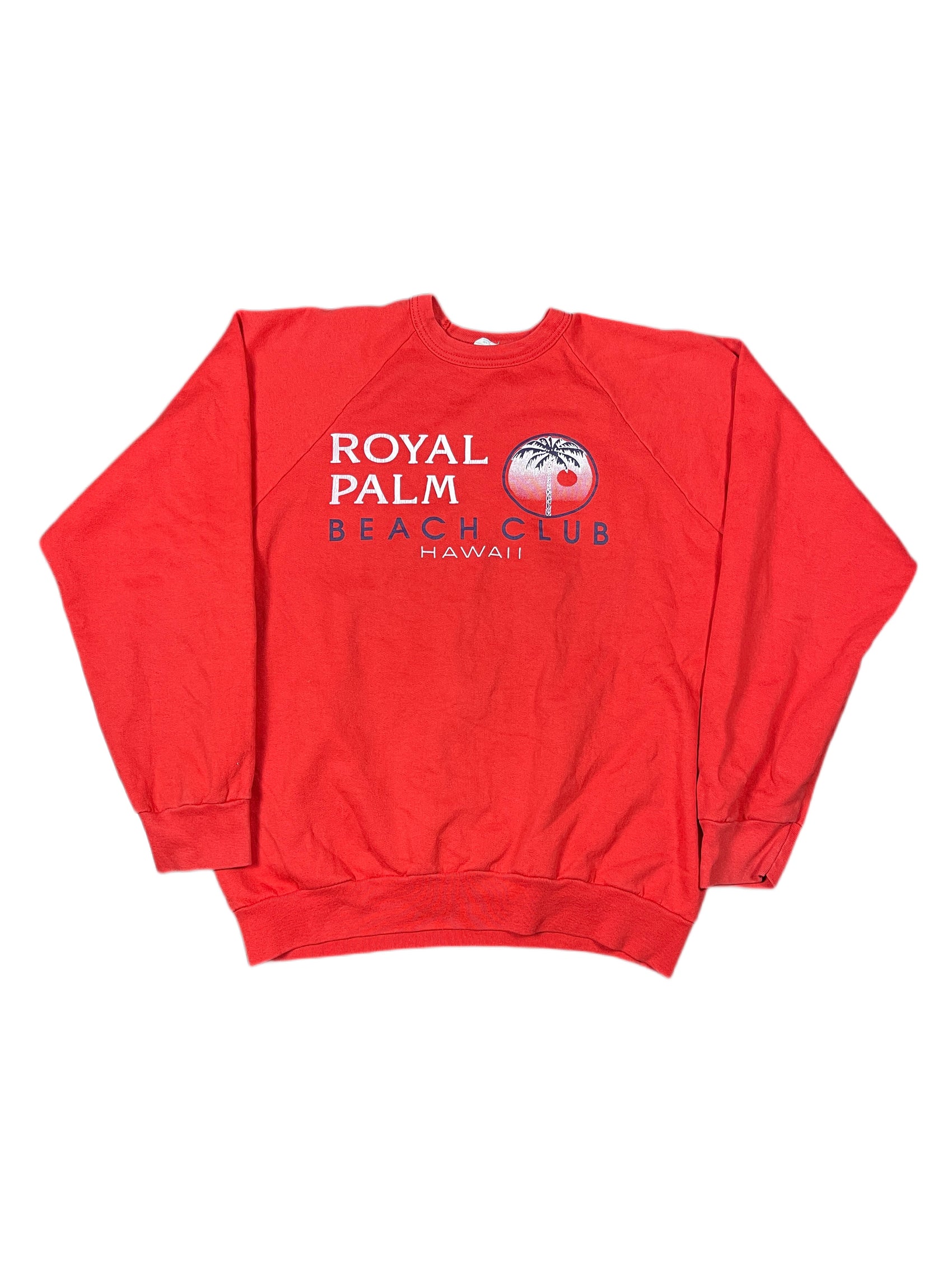 Vintage Royal Palm Beach Club Hawaii Sweatshirt Red - M