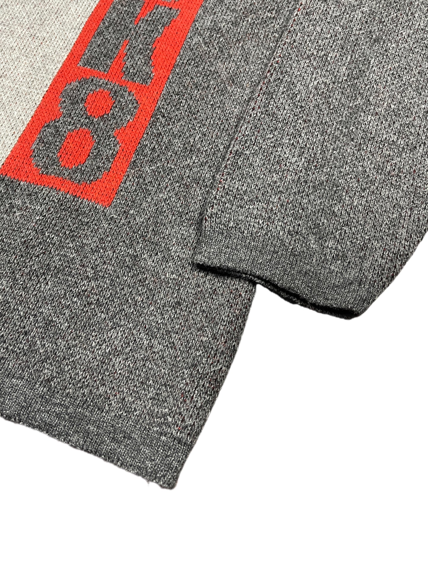 Y2k The Simpsons 2003 Bart Skateboard Chunky Knitted Sweatshirt Gray - XXL