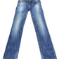 Y2k Salsa Low Waist Flared Denim Pants Blue - S