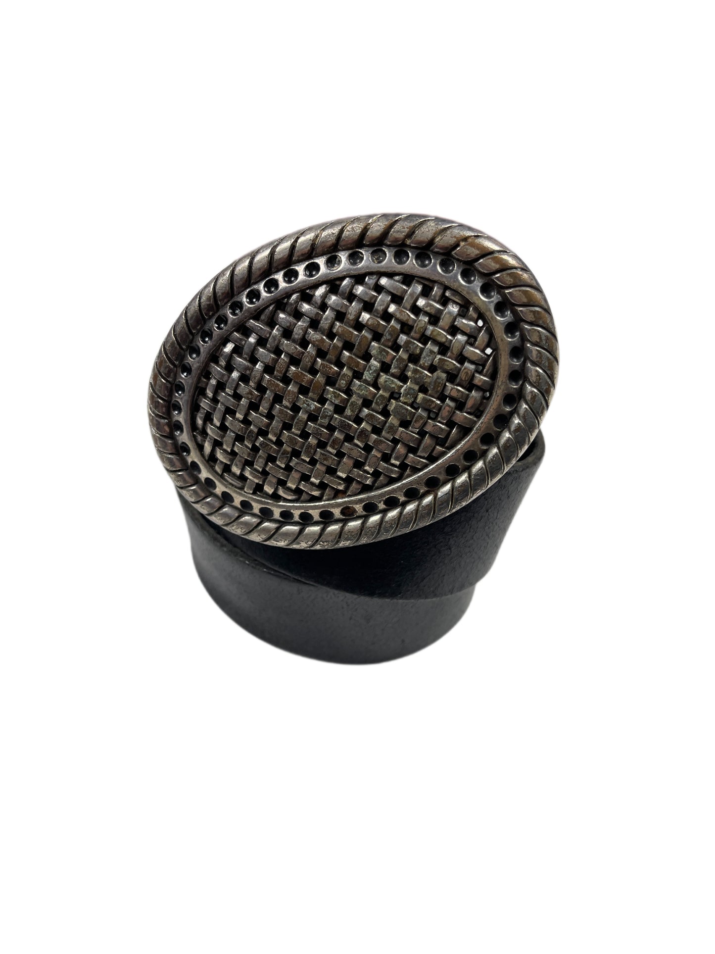 Vintage 70s/80s Leather Belt Black