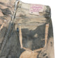 Vintage Levi's 501 Denim Pants Custom Faces Bleached Brown S/M