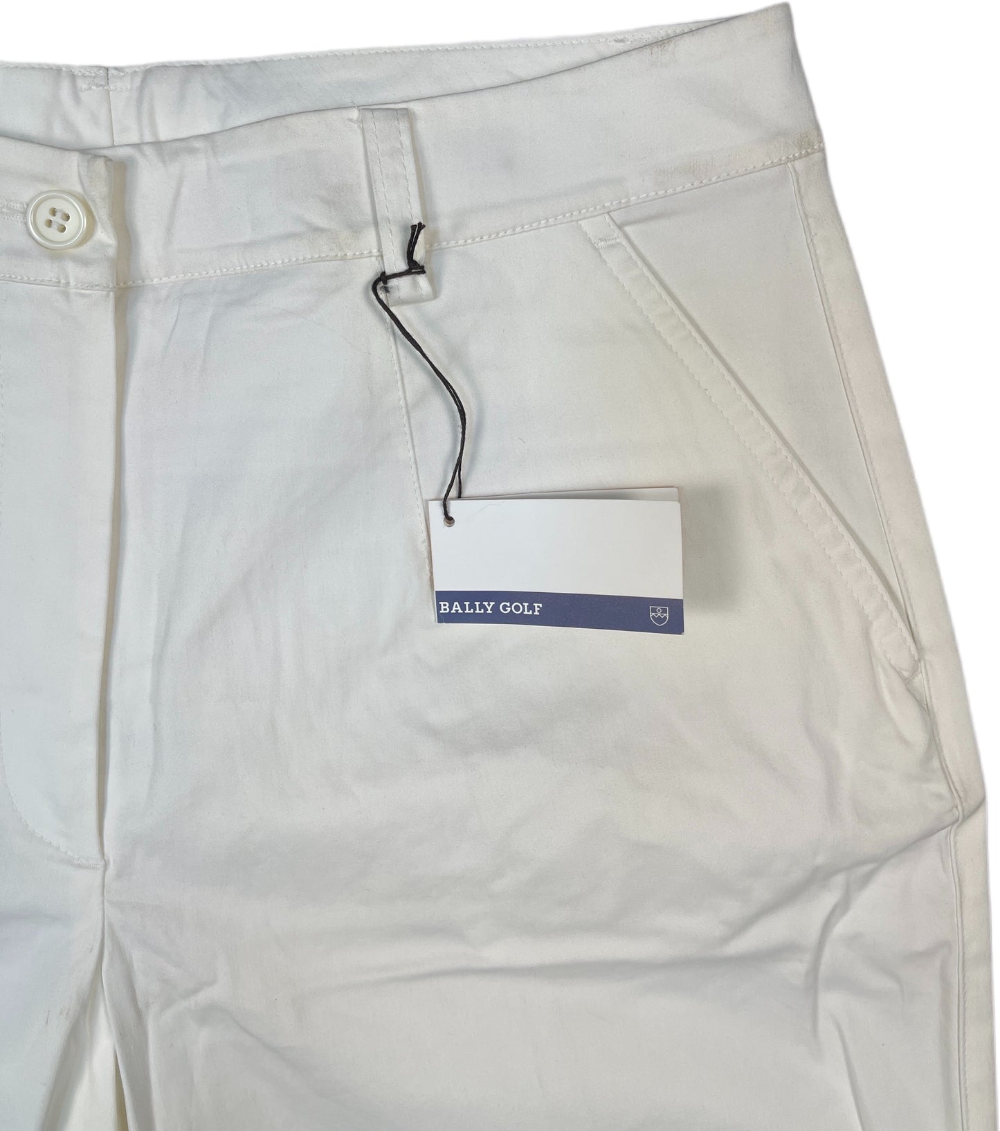 Bally Golf Bermuda Shorts White Cotton Blend M
