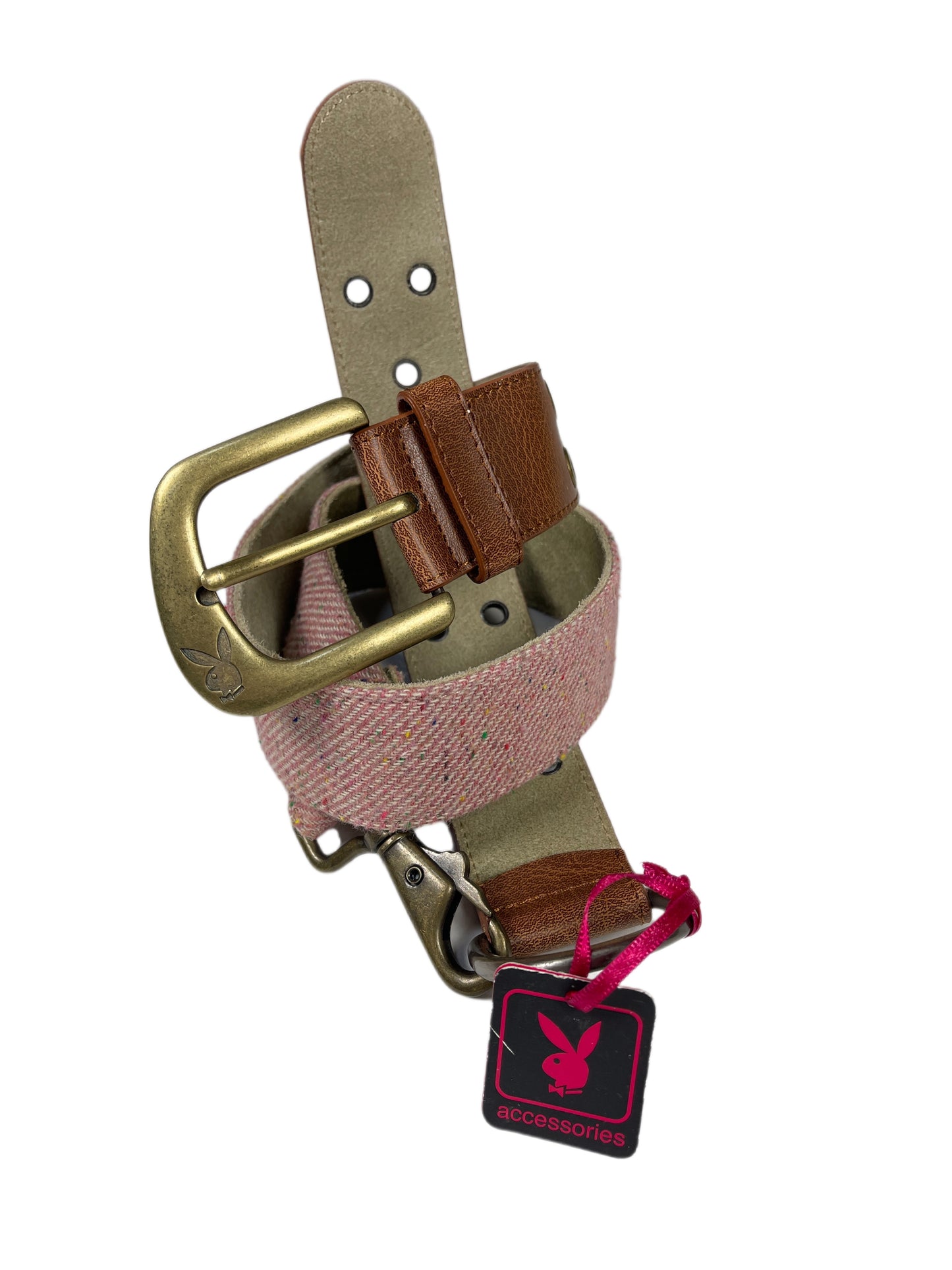 Y2k Playboy Belt Brown Rose 2004