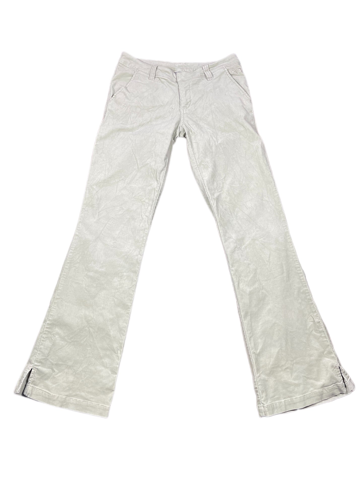 Y2k Roxy Flared Low Waist Corduroy Pants Mint Green - M