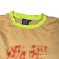 Y2k Cool Cat Tank Top Orange Yellow - XL