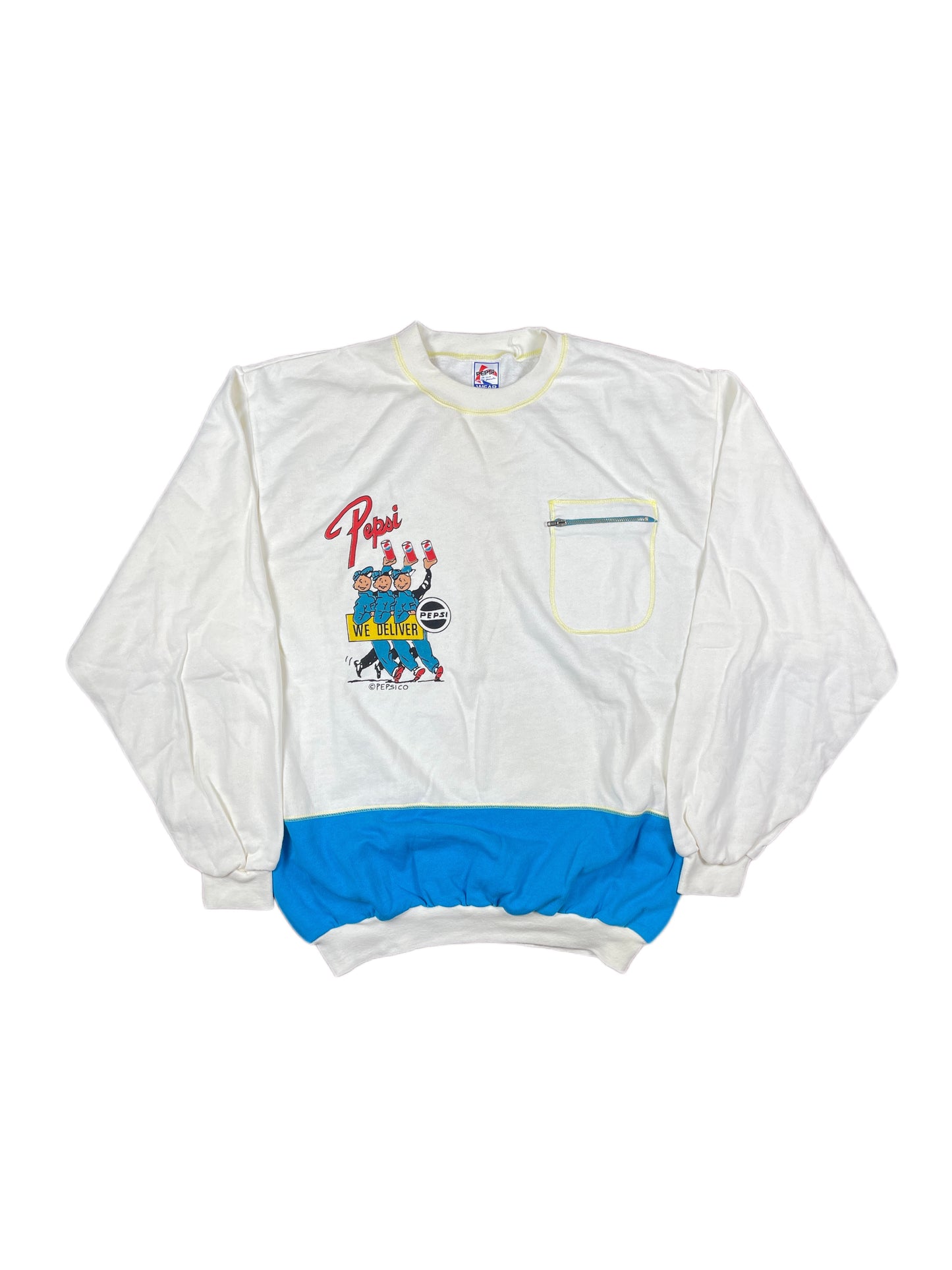 Vintage 80s Pepsi Sweatshirt White - XL