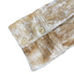 Y2k Miss Sixty Long Sleeve Velvet Shirt Beige Gold - M