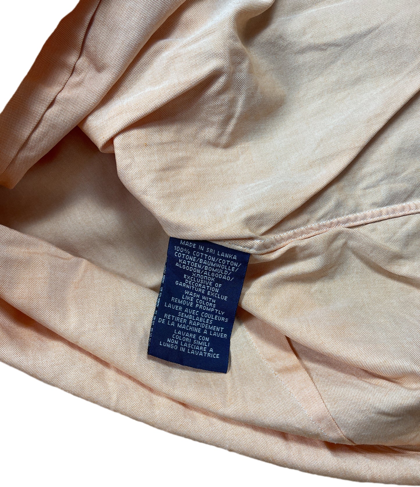 Ralph Lauren Long Sleeve Shirt Salmon Cotton L