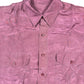 Vintage Silk Short Sleeve Shirt Burgundy L