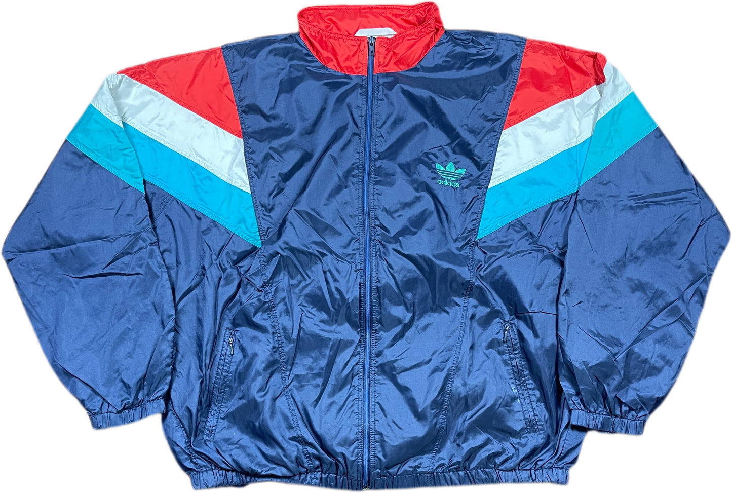 Vintage Adidas Track Jacket Blue Nylon XXL