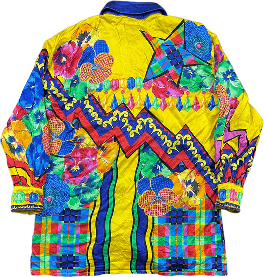 Vintage Escada Blouse Multicolor Silk S