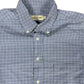 Vintage Valentino Uomo Long Selve Shirt Chekered Blue - L