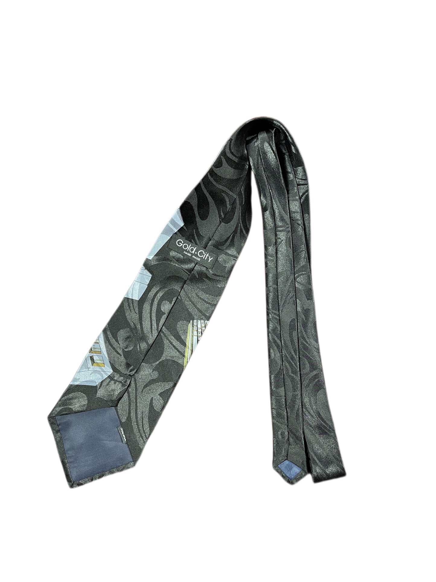 Vintage Mouse Computer Silk Tie Black