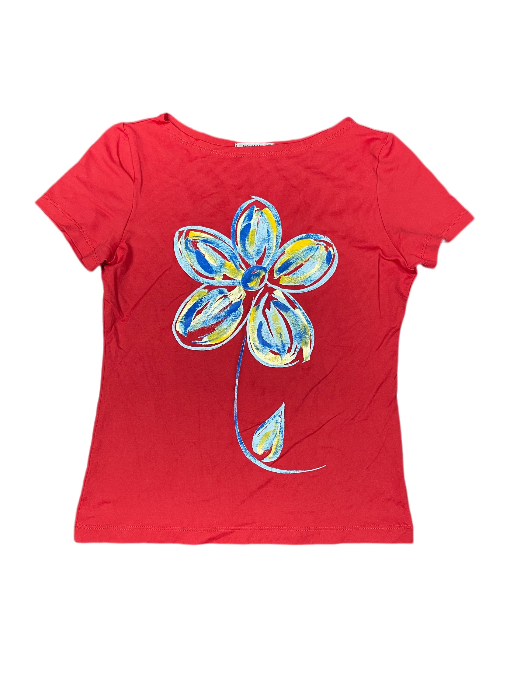 Y2k Carvielle Short Sleeve Top Red - M