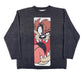 Vintage Tasmanian Devil 2002 Looney Tunes Chunky Knitted Sweatshirt Black - M/L