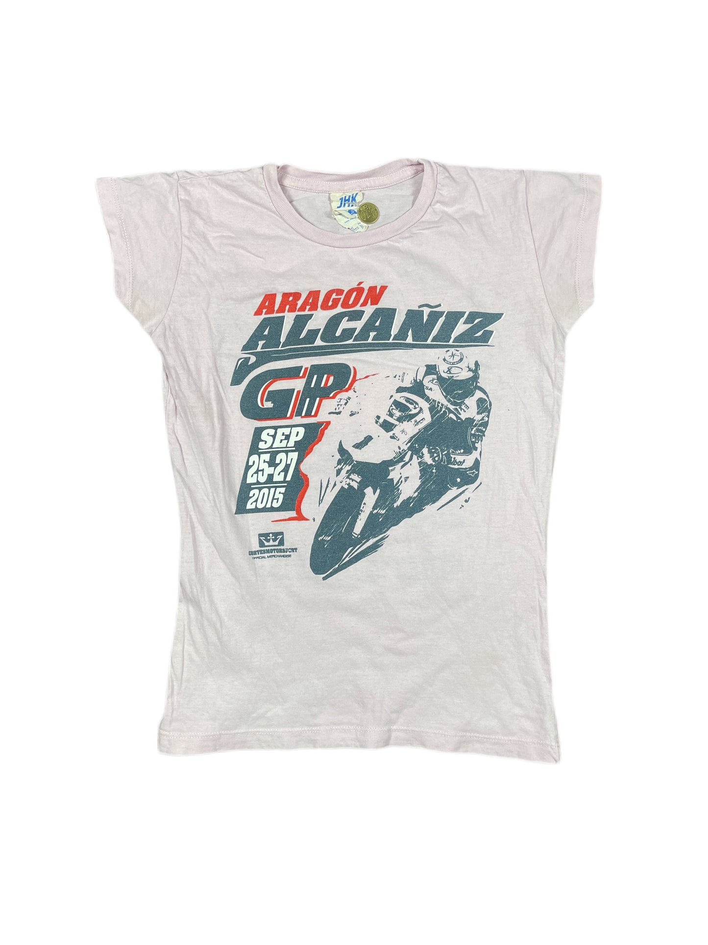 Y2k GP 2015 Print Short Sleeve Top Pink - S