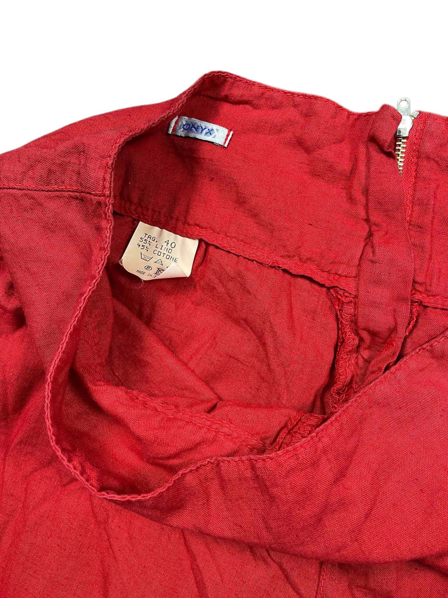 Y2k Onyx Bootcut Flared Cloth Pants Red - L