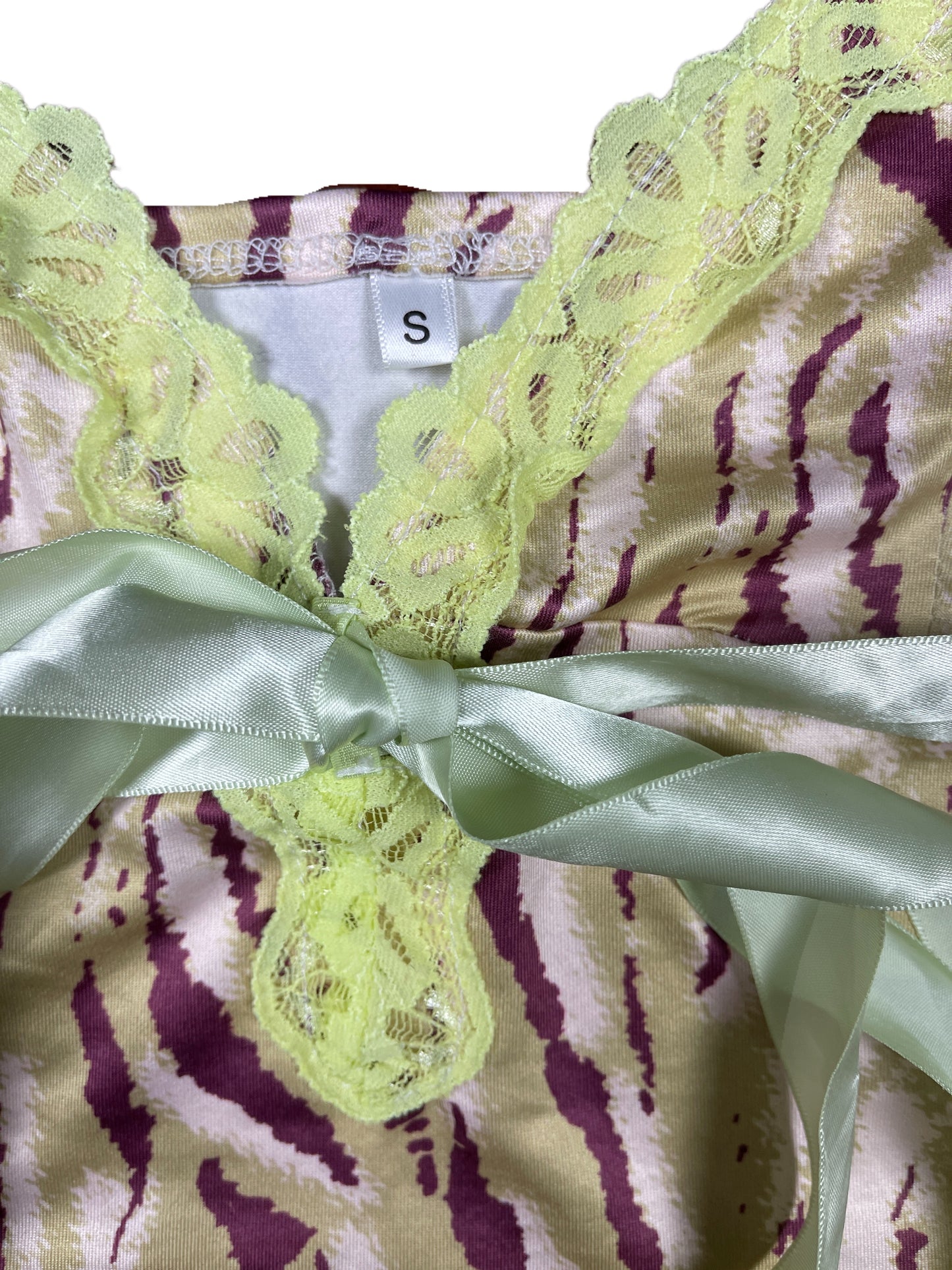 Y2k Sleeveless Top Green - S