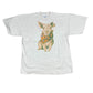 Vintage Pig Screen Stars T-Shirt Pink White - XL