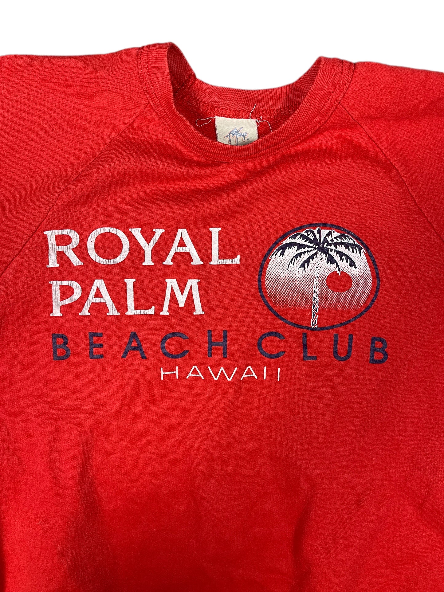 Vintage Royal Palm Beach Club Hawaii Sweatshirt Red - M