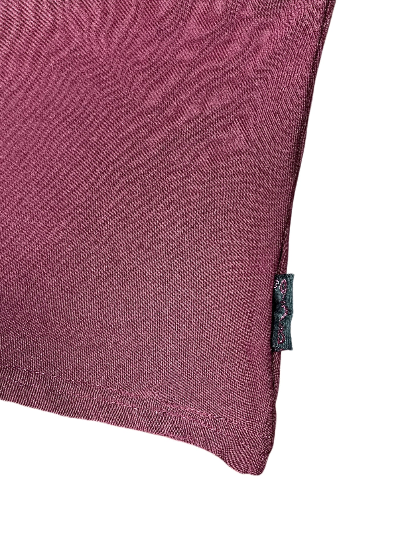 y2k 95b Paris Short Sleeve Top Burgundy - S/M