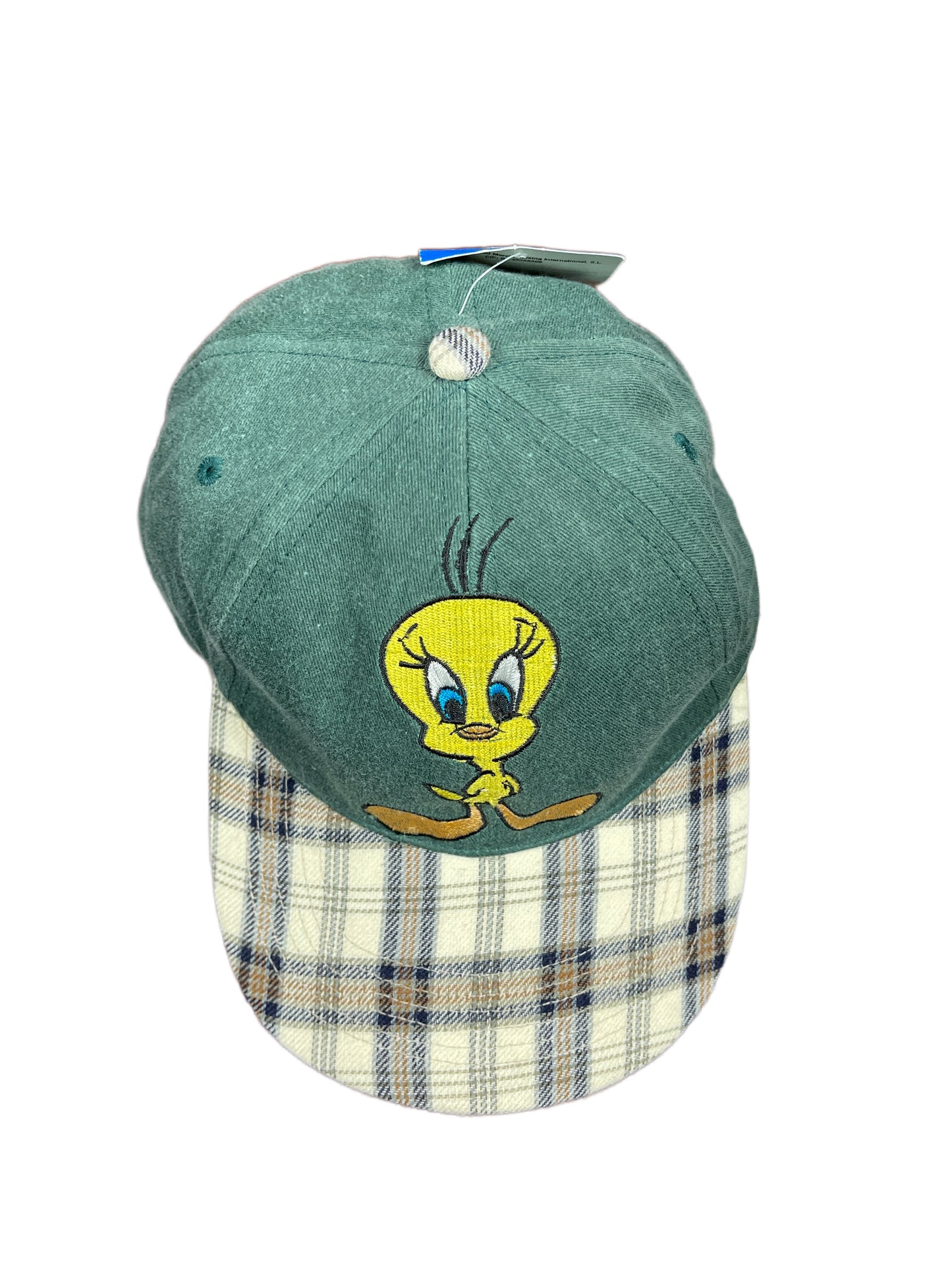 Vintage Tweety Looney Tunes Warner Bros Cap Green