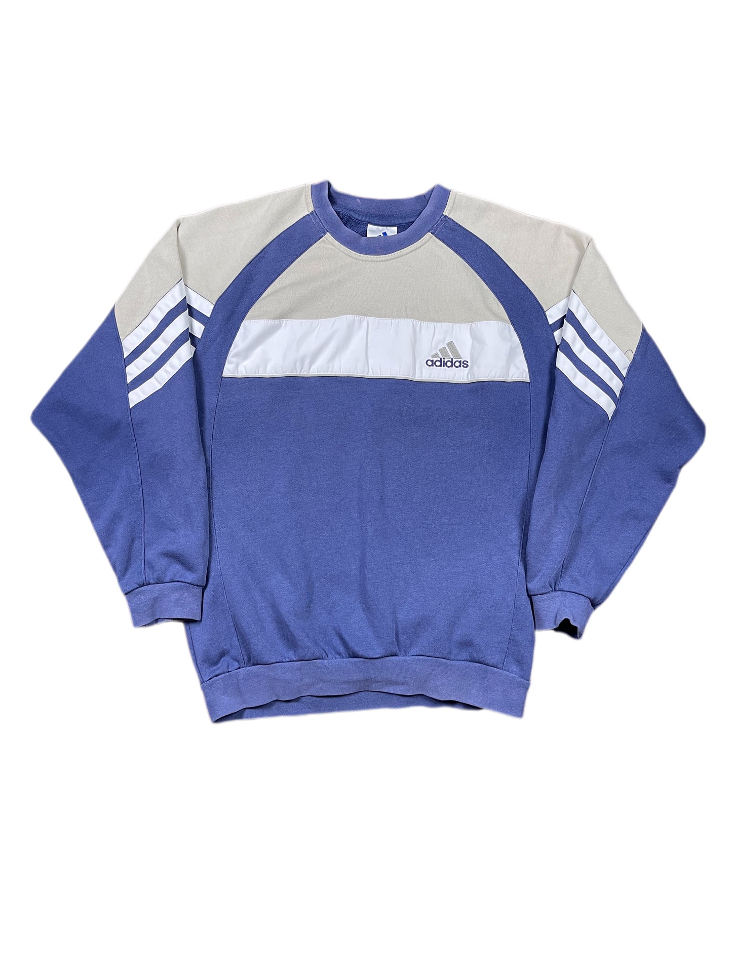 Vintage Adidas 2000 Sweatshirt Gray Navy - S