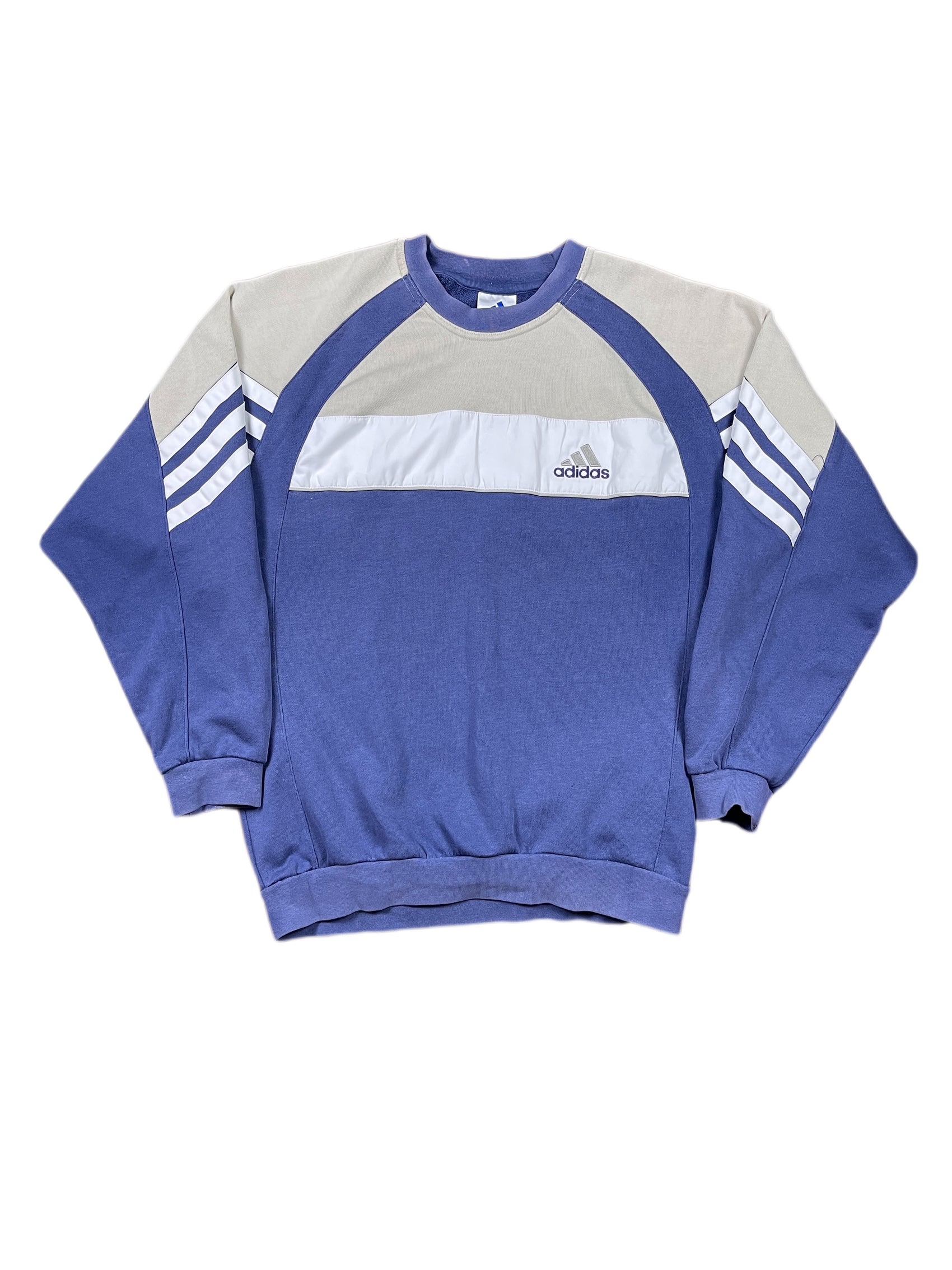 Vintage Adidas 2000 Sweatshirt Gray Navy - S